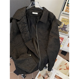 1506-1/JW1861/P70高街高级感褶皱小众夹克男女正肩解构小众图片
