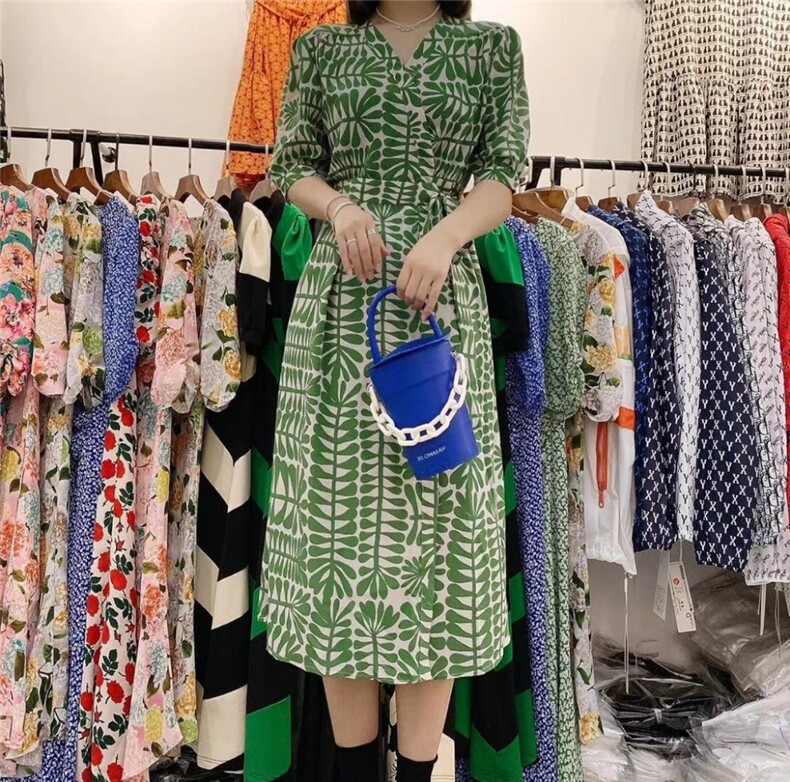 新花色连衣长裙，其它，帝瀛 DY