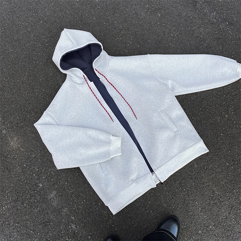 重磅拼色男女连帽卫衣特P58M-3XL,男装卫衣,电商B325