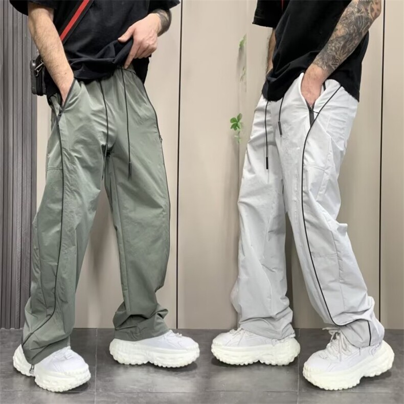 秋冬季休闲裤子男加绒加厚保暖洋气直筒裤宽松百搭潮牌休闲长裤男,男装棉衣,星座506A