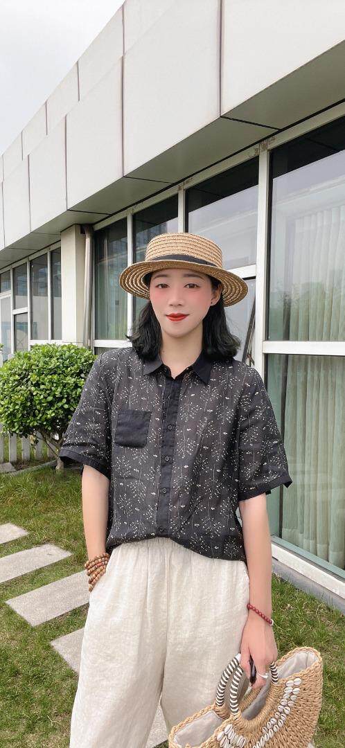 纯苎连衣裙小衫裤子裙子衬衣 时尚风 风淑女风休闲风，女装连衣裙，川哲