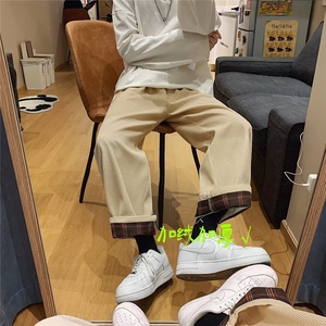 男秋季新款港风休闲裤加绒灯芯绒K1809P33图片