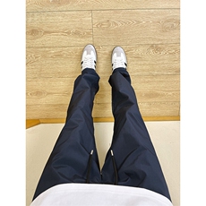 藏青色美式微喇裤子男款cleanfit高级感防水冲锋裤斜切休闲直筒裤，男装休闲裤，电商A178
