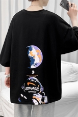 货足7XL-M美式纯短袖T恤男2023夏季新款ins潮半袖体恤加肥加大，男装T恤，钱塘717(原712)
