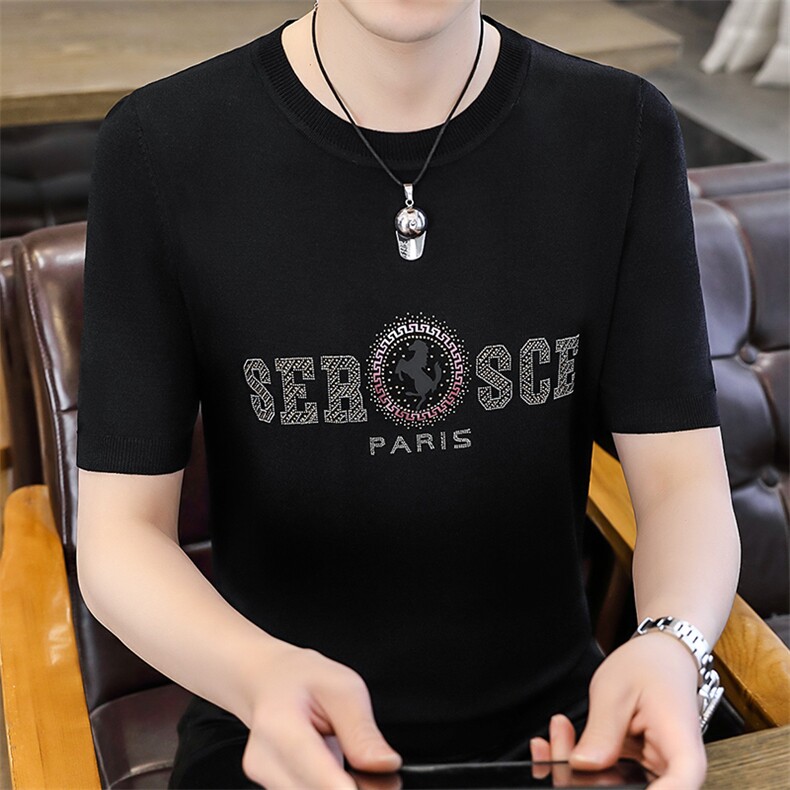 夏季男士短袖T恤薄款男装中年时尚休闲上衣半袖圆领新款体恤衫男,男装T恤,电商B212（原钱塘6029）