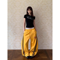 网络图B631、P29原版高质量华棉复合弯刀裤藏青色黄色S-3XL，男装休闲裤，星座506A