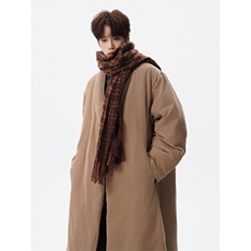 8XL-M90白鸭绒！特大码羽绒服日系绒面长款棉衣男YRFC03P268，男装羽绒服，电商D206-1