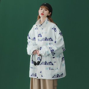 21秋装潮流中性风夹克满印印花宽松休闲情侣外套227-976-P78，男装夹克，星座227