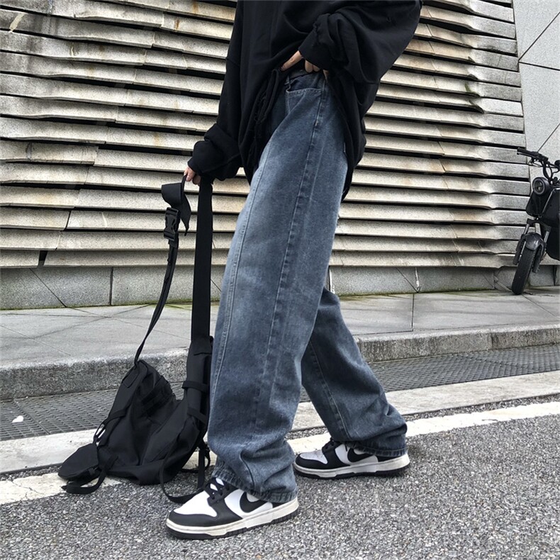 美式高街vibe风复古做旧牛仔裤男ins潮直筒宽松长裤N08119-P48,男装牛仔裤,星座308B-1
