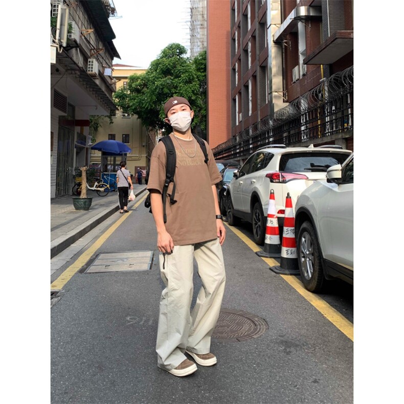 夏季薄款伞兵裤美式复古宽松休闲工装裤男女分割解构设计长裤潮牌,男装工装外套,星座506A
