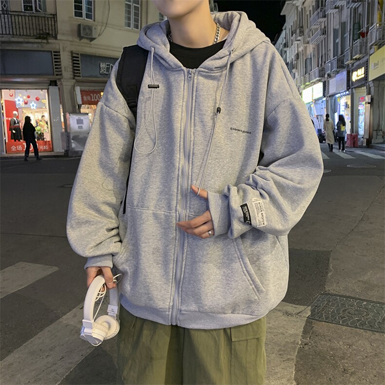 WY2107-P60控88秋季新款港风男女连帽宽松卫衣外套,女装短外套,电商A036A
