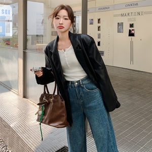 黑色西装外套女2025春季新款设计感小众休闲时尚百搭韩版西服潮图片