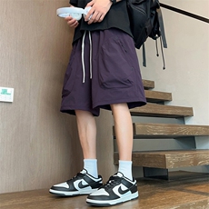 夏季薄款冰丝工装短裤透气潮流五分裤子宽松休闲裤A436-6203-P35，男装牛仔裤，电商A436