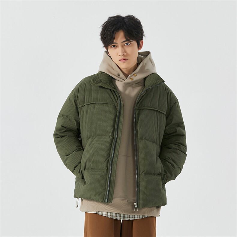 新标90白鸭绒简约休闲立领外套纯色加厚羽绒服ESY0212-P210,男装羽绒服,电商B306