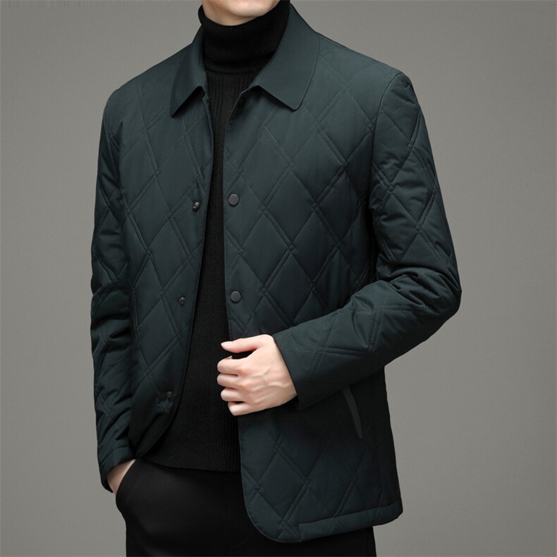 BEM9601钱塘2020-2中年男士冬季厚款商务休闲翻领棉衣夹克P150,男装棉衣,钱塘207-2