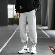 潮流ins男秋季新款束腿裤潮牌宽松百搭帅气九分休闲裤DF16T，男装休闲裤，电商A102