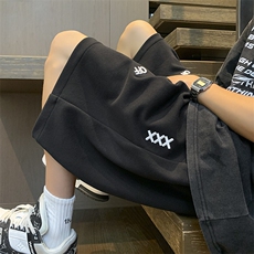 2025夏季新款立体字母绣花短裤大码M~4XLXZ604-DK807-P35控48，男装牛仔裤，星座604