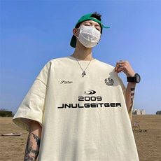 抖音得物二开现货220克夏装重磅美式高街宽松短袖t恤MT194，男装T恤，电商A486-1