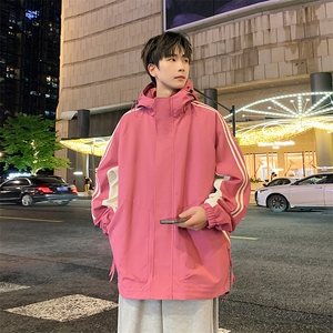秋季新款二开宽松夹克男撞色三防冲锋衣外套DSA157B-JK7832-特P75图片