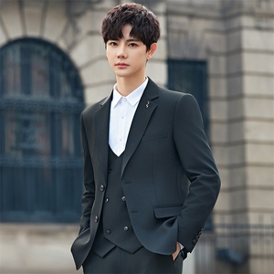 2025春秋男商务正装礼服西服时尚休闲西装三件套A355-XF9002-P290图片