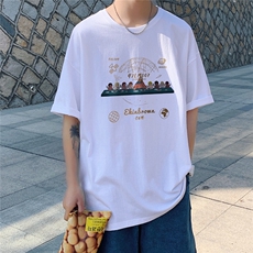 1港风印花情侣日系风潮大码M-5XL短袖T恤男DT7652P25控38，男装T恤，星座226-2
