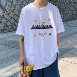 1港风印花情侣日系风潮大码M-5XL短袖T恤男DT7652P25控38图片