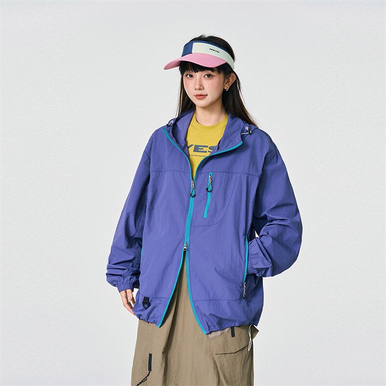 UPF50+有报告凉感轻薄透气宽松大码潮流防晒服DQC659-P48，男装防晒衣，电商B306