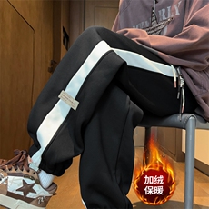 秋季休闲裤男宽松束脚裤拼色卫裤K7721-P50加绒P60控68加绒控78，男装休闲裤，星座209-2
