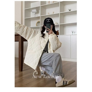 羊羔毛外套女加绒棉衣女款2025新款秋冬季韩系设计感小众棉服图片