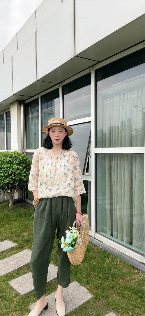 纯苎连衣裙小衫裤子裙子衬衣 时尚风 风淑女风休闲风，女装连衣裙，川哲