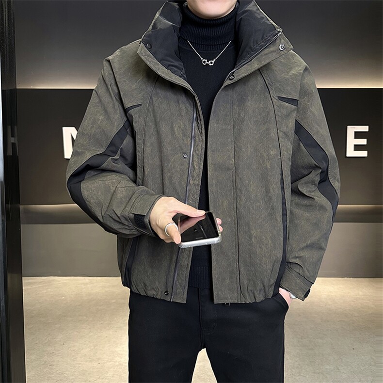 M-3XL5233-P245标50绒拼色立领保暖羽绒服男,男装羽绒服,电商B321-1
