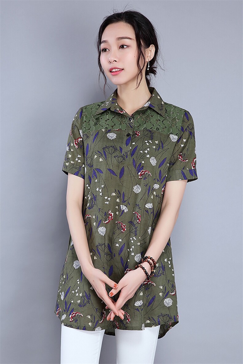 2021年夏季短袖修身纽扣勾花镂空碎花原创设计衬衫,女装衬衫,丽影随形