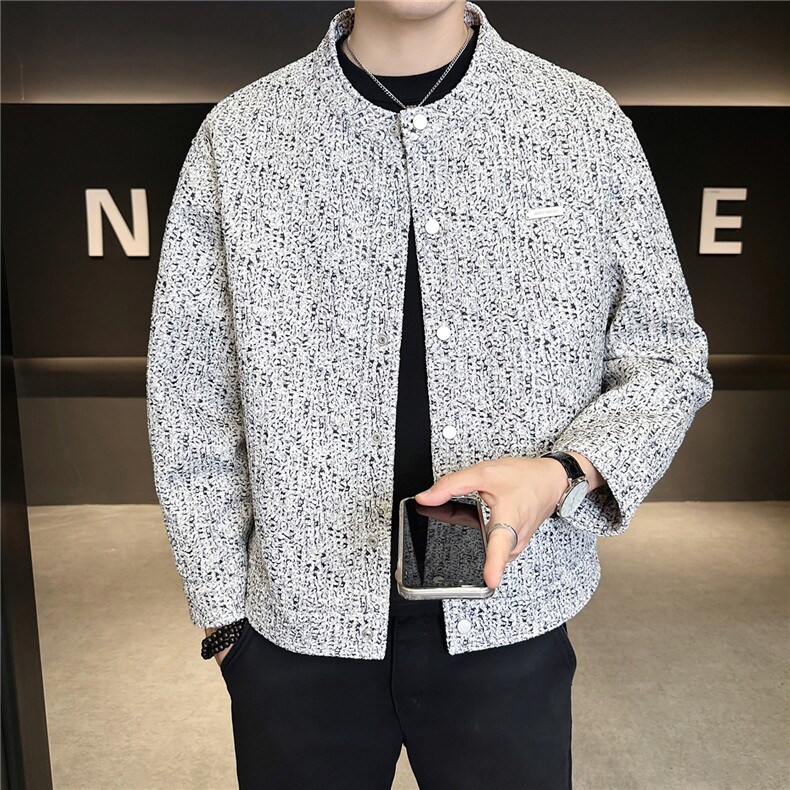 2025新款秋季小香风外套男轻奢潮牌夹克上衣服A313-9911-P155,男装夹克,电商A313