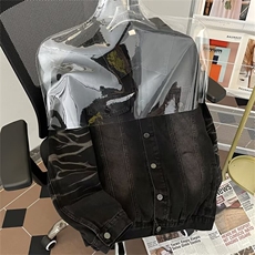 渐变色牛仔外套男春秋美式工装复古潮牌高级感夹克情侣百搭夹克潮，男装夹克，星座601-2