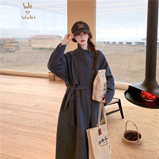 "Boom新品现货”2C030-9095韩版立体剪裁双面全羊毛大衣P330-K488，女装毛呢外套，2C030