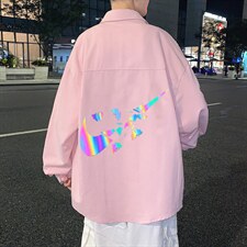 春季长袖衬衫男宽松港风衬衣男外套男CSCS270-P40，男装衬衫，电商B371