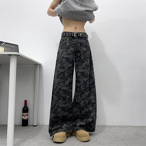 美式工装迷彩裤子男款2026新款夏季穿搭直筒宽松阔腿休闲长裤图片