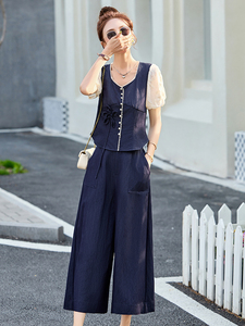 小香风牛仔时尚套装女2025夏季爆款气质减龄显瘦休闲搭配两件套潮图片