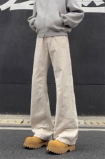 B221美式ins高街暗黑纯色拼接休闲洗褪牛仔裤LK25612-特P50控88，男装牛仔裤，电商B221
