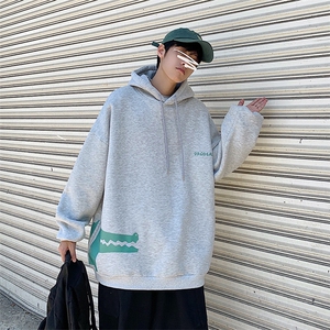 A040-WY2082-P40连帽卫衣男加肥加大码胖子棒球服外套图片