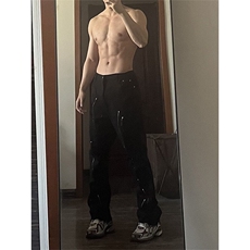 出数据肌肉有原图漆点泼墨牛仔裤嘻哈常规55加绒65，男装牛仔裤，星座310A-4