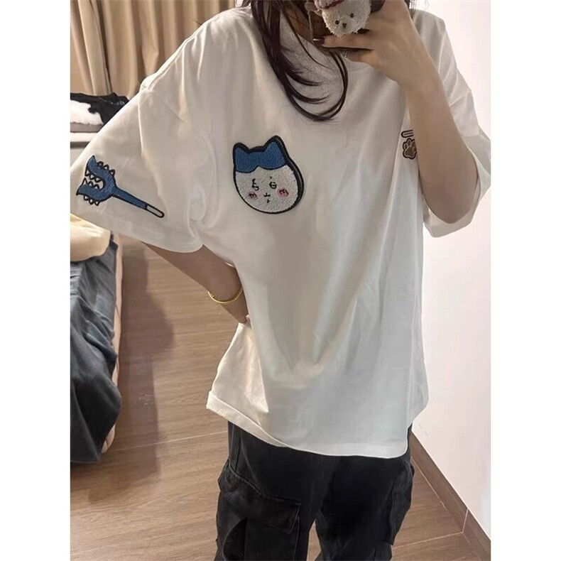 万针全刺绣工艺高品质260克纯棉双纱美式高街宽松短袖T恤特P33,男装T恤,电商A486