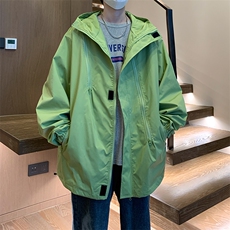 港风美式vibe潮流宽松连帽冲锋衣夹克男潮XZ213-JK6601-P65控88，男装夹克，星座213