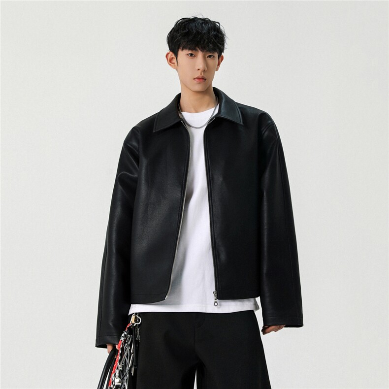 数据款2025春季新款短款皮衣JK4090-P95控148,男装皮衣,电商A072