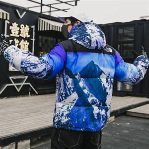 2020年冬季新款雪山潮流ins雪山保暖修身棉衣男DS-B293图片