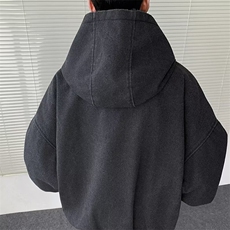 男士卫衣秋冬季2025新款宽松韩系慵懒风连帽开衫拉链外套，女装短外套，星座506A