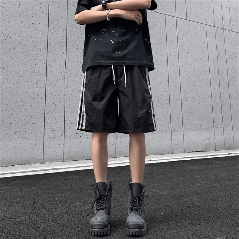 休闲短裤男士韩版潮条纹拼色运动2024夏季新款ins五分裤K5436-P28,男装牛仔裤,星座412-2