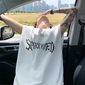 量大优 得物抖音高品质重磅230克美式印花无袖t恤背心WB230 特P18图片