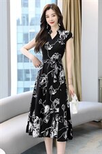 2024年新款夏装高弹修身气质连衣裙，女装套装/套裙，采品优优