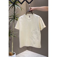 2026夏季新款时尚风刺绣设计短袖T恤男士圆领纯棉休闲百搭半袖，男装T恤，星座506A